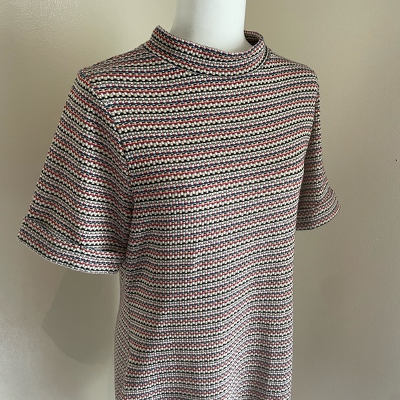 Forever 21 2X Plus Size Mock neck Striped Knit Bodycon Mini Dress - Picture 3 of 9